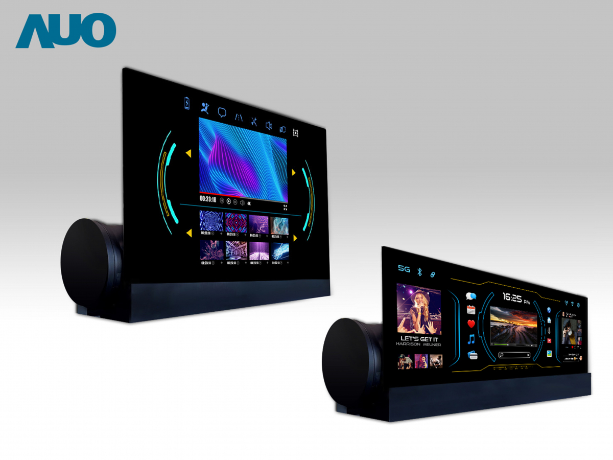 友達14.6吋可捲式Micro LED面板，導入車內資訊、影音娛樂及駕駛安全系統，翻轉智慧移動場域