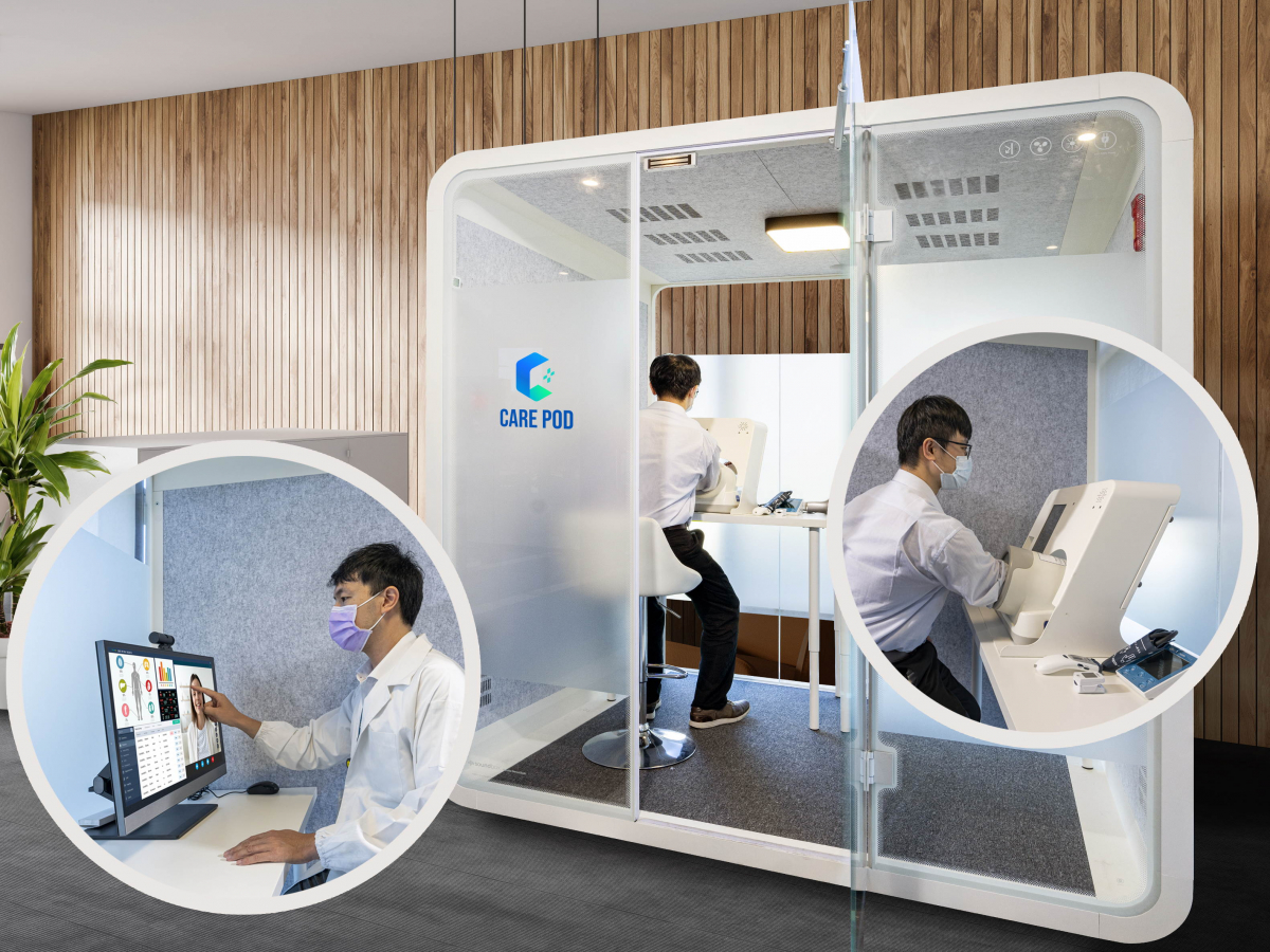达擎于医疗科技展中展出＂远距诊疗舱＂，以因应医疗数字化及社会高龄化趋势下、复诊及慢性病患等族群对于远距看诊需求逐渐升高所推出的创新整合方案。多功能合一、高隐私性的远距诊疗舱可根据病患端与医师端的不同需求，提供弹性化及客制化功能，节省医生和病患的精力及时间